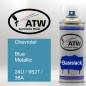Preview: Chevrolet, Blue Metallic, 24U / 9527 / 38A: 400ml Sprühdose, von ATW Autoteile West.